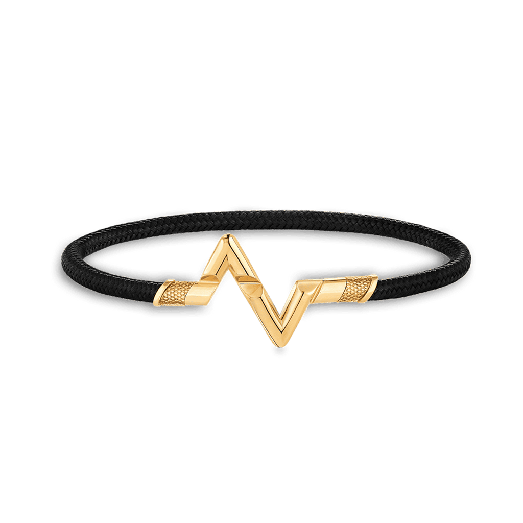 Louis Vuitton Volt Upside Down Play Black 18K Gold Bracelet
