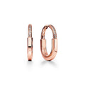 Tiffany Lock Diamonds Medium 18K Gold Earrings