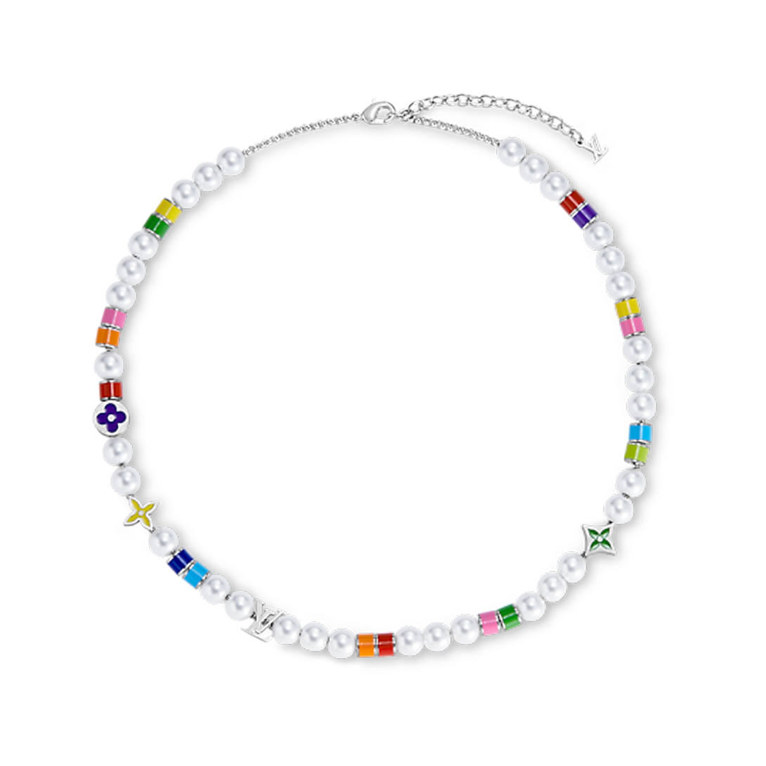 Louis Vuitton MNG Pearls Party 18K Gold Necklace