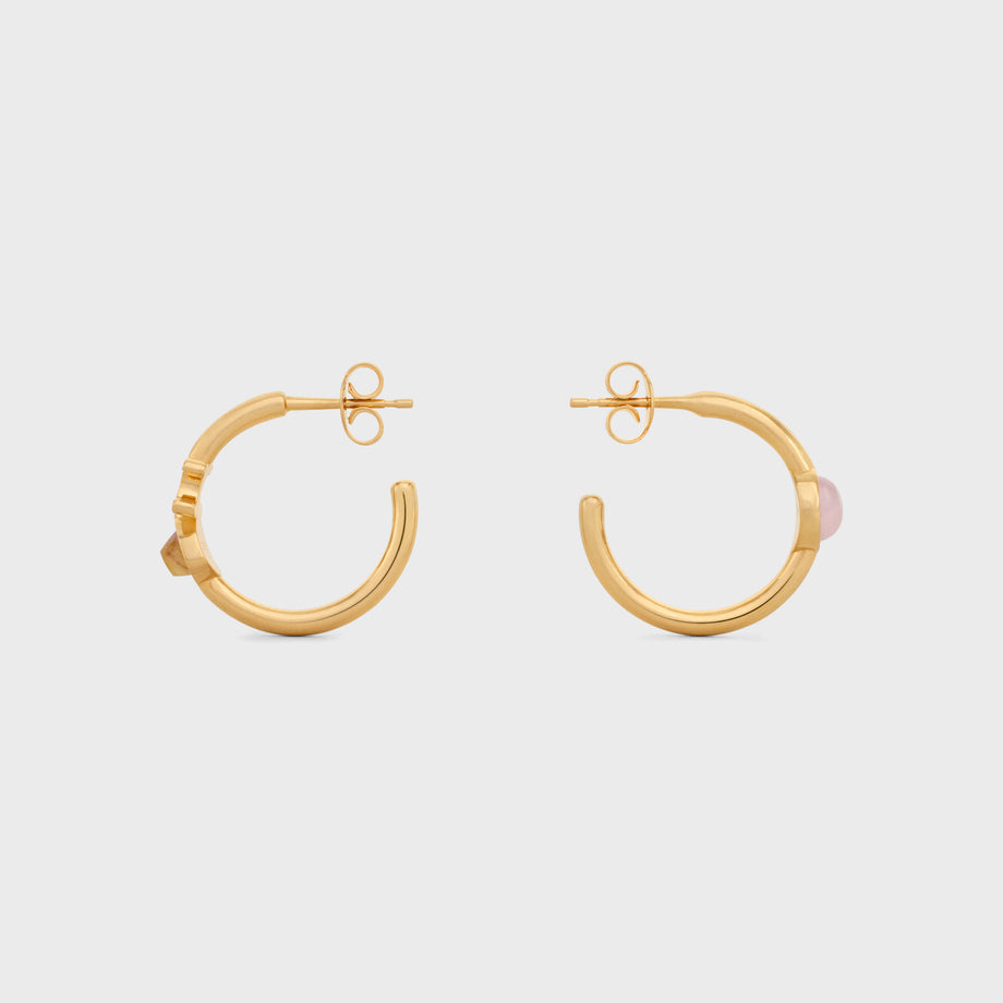 Celine Indie Hoops 18K Gold Earrings