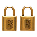 Balenciaga Gold Small Lock 18K Gold Earrings