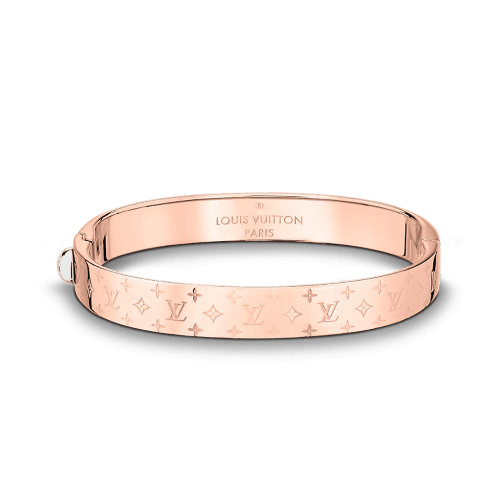 Louis Vuitton Nanogram Cuff 18K Gold Bracelet