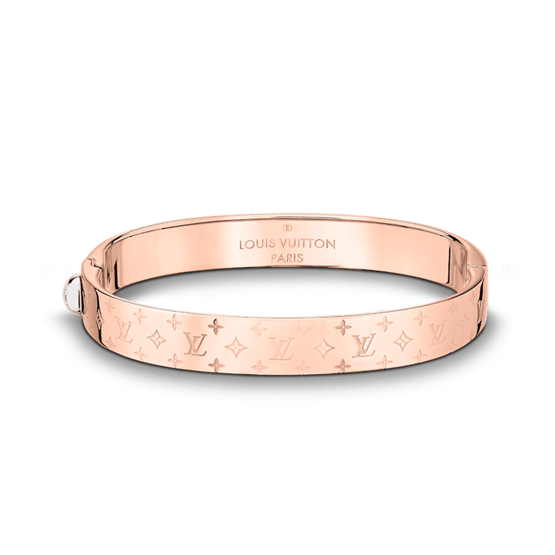 Louis Vuitton Nanogram Cuff 18K Gold Bracelet