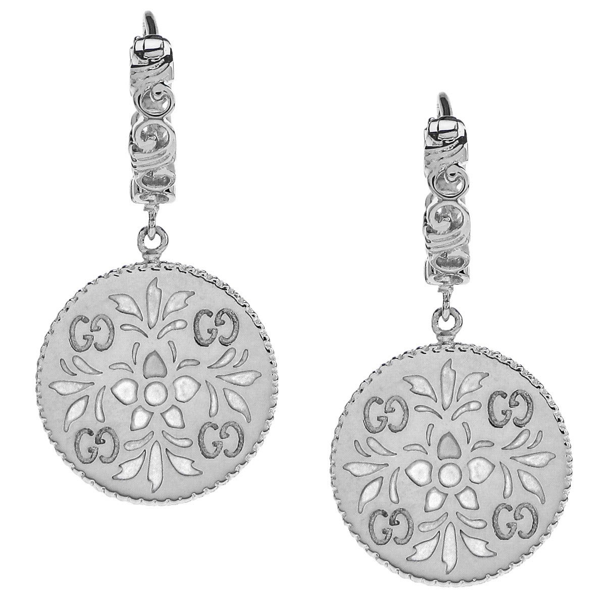 Double GucciIcon Blooms 18K Gold Earrings