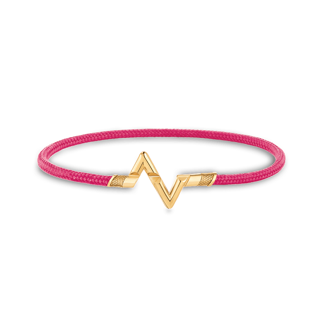 Louis Vuitton Volt Upside Down Play Pink 18K Gold Bracelet