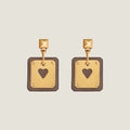 Hermes As De Celine Brown 18K Gold Earrings