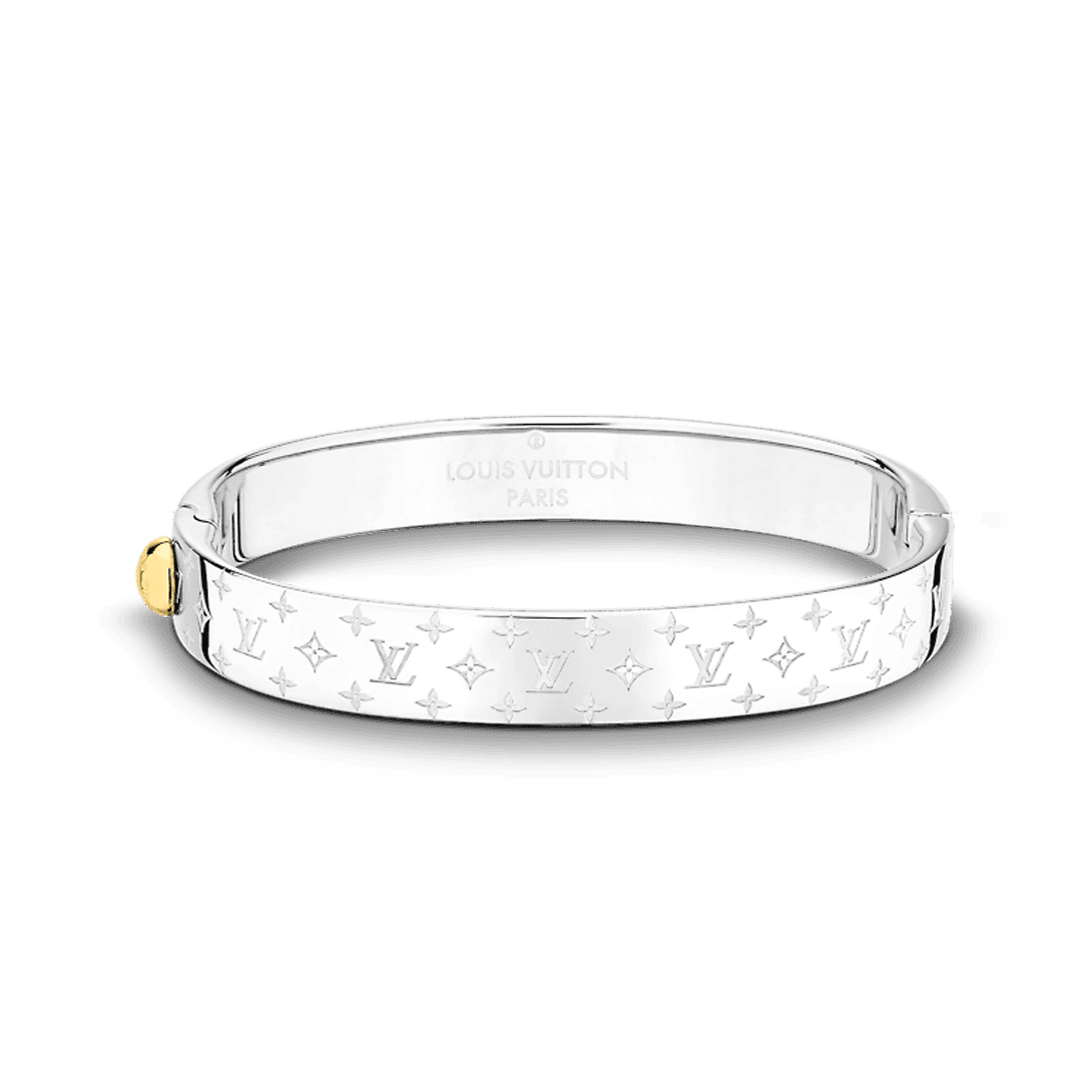 Louis Vuitton Nanogram Cuff 18K Gold Bracelet