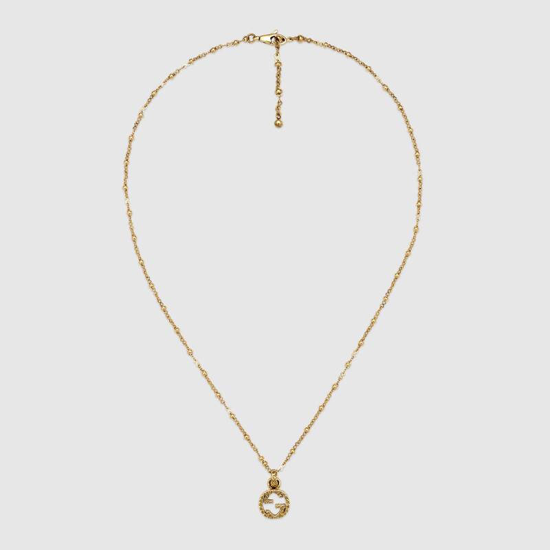 Gucci Double Interlocking Gucci 18K Gold Necklace