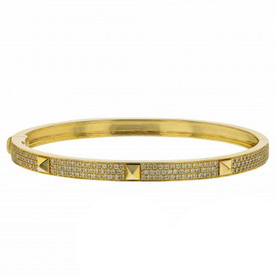 Hermes Collier De Chien Diamond 18K Gold Bracelet