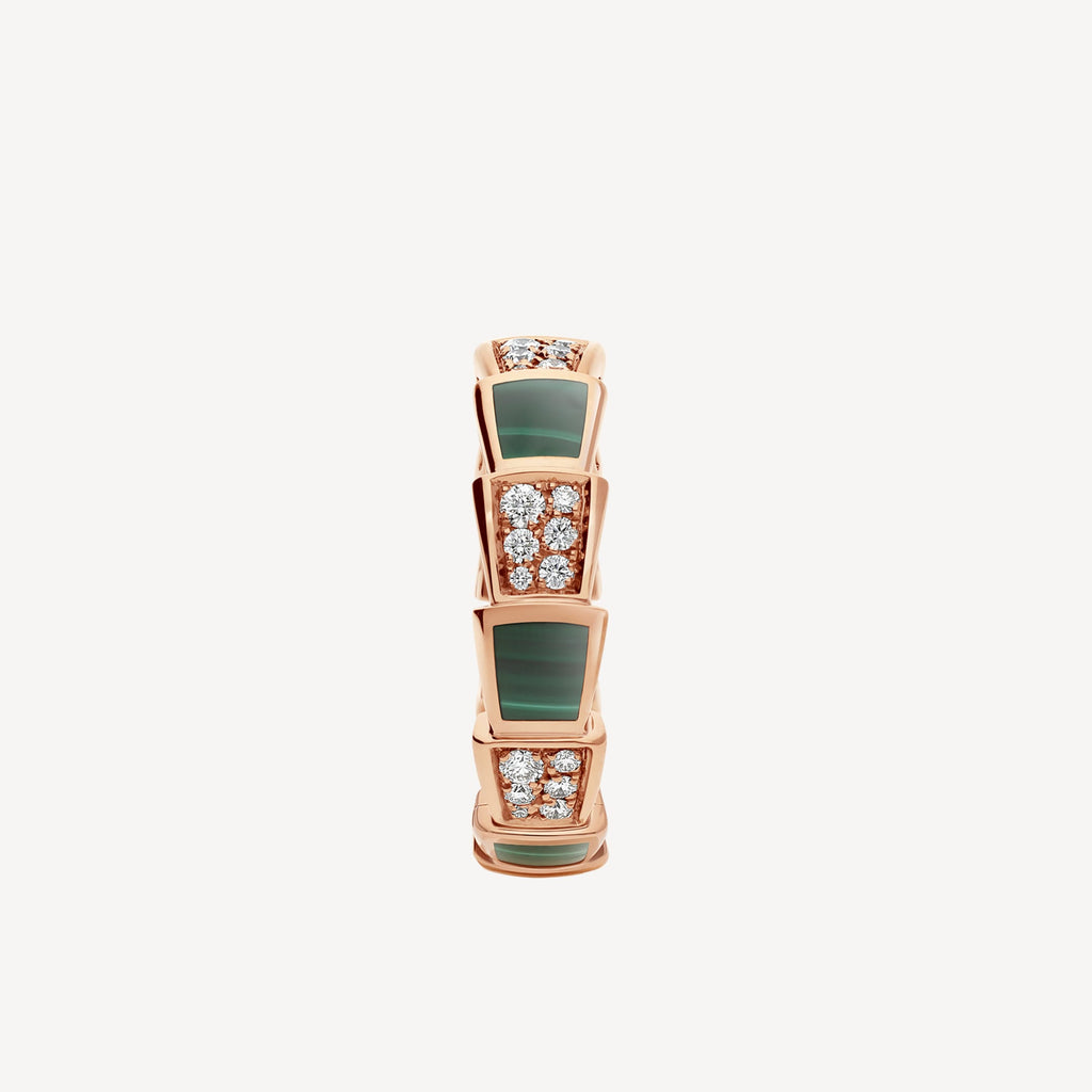 Bvlgari Serpenti Viper Malachite 18K Gold Ring
