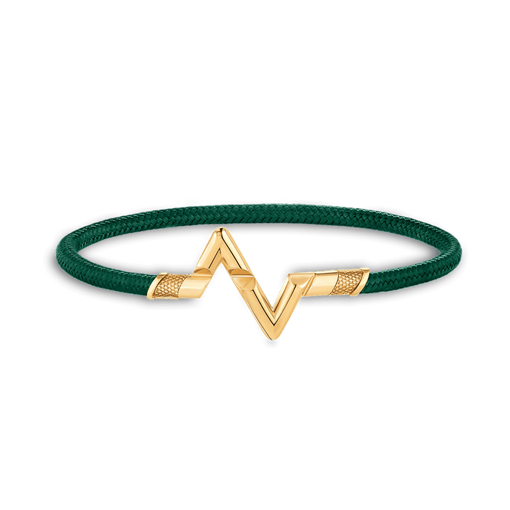 Louis Vuitton Volt Upside Down Play Green 18K Gold Bracelet