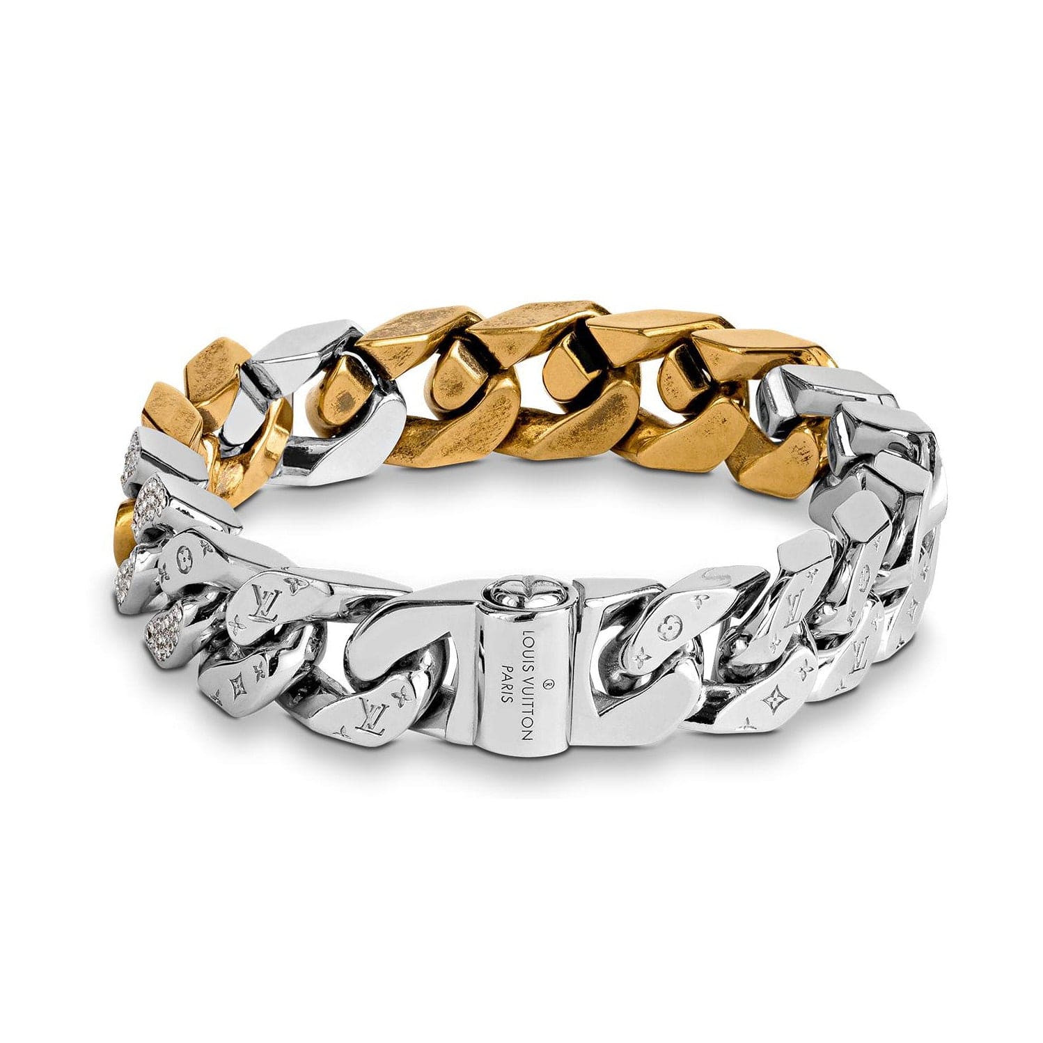 Louis Vuitton Monochain Soapy 18K Gold Bracelet