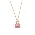 Amulettes Constance Pink Diamonds Pendant 18K Gold Necklace