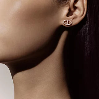 Hermes Farandole Diamond 18K Gold Earrings