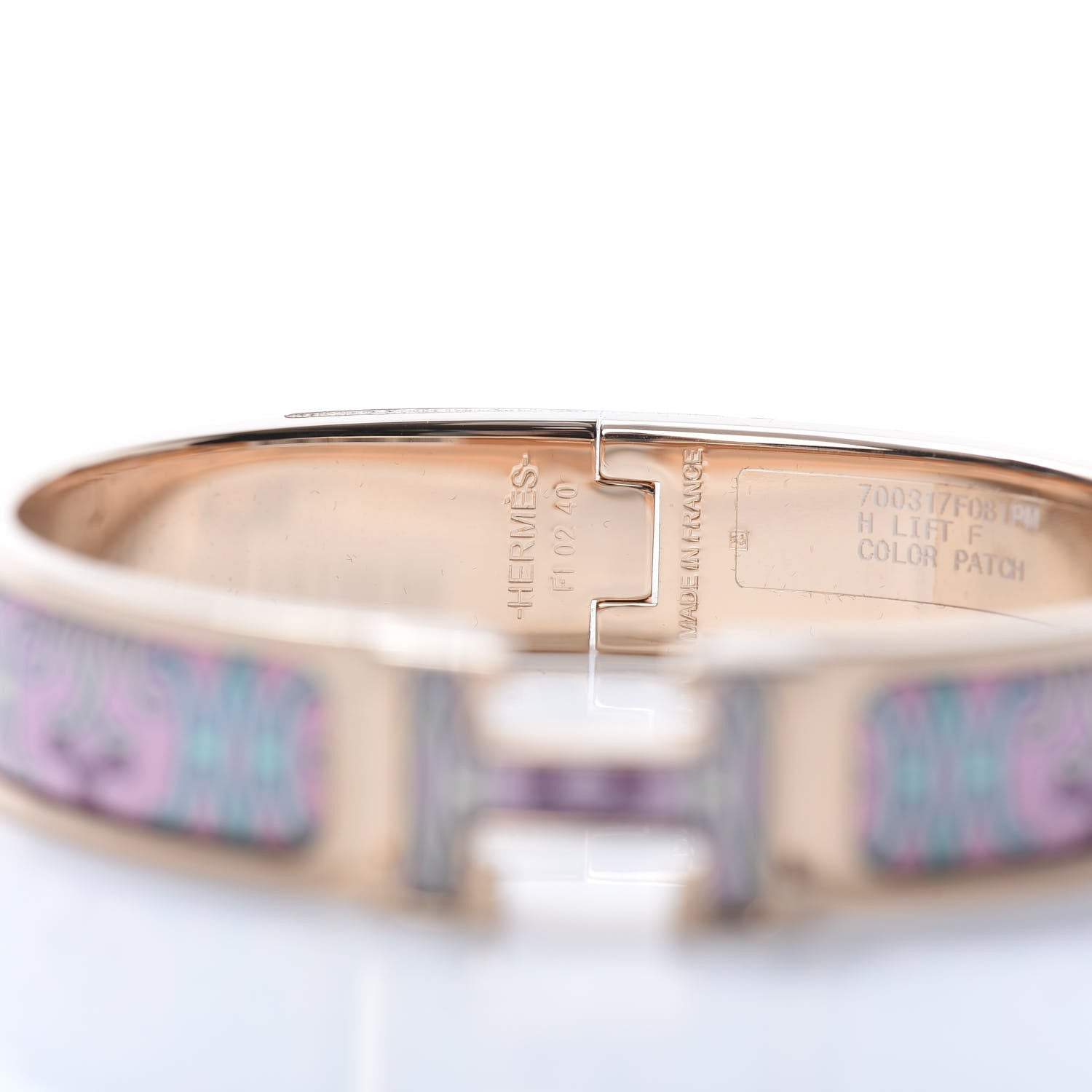Hermes Clic H Lift Pink 18K Gold Bracelet