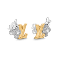 Louis Vuitton Gram 18K Gold Earrings