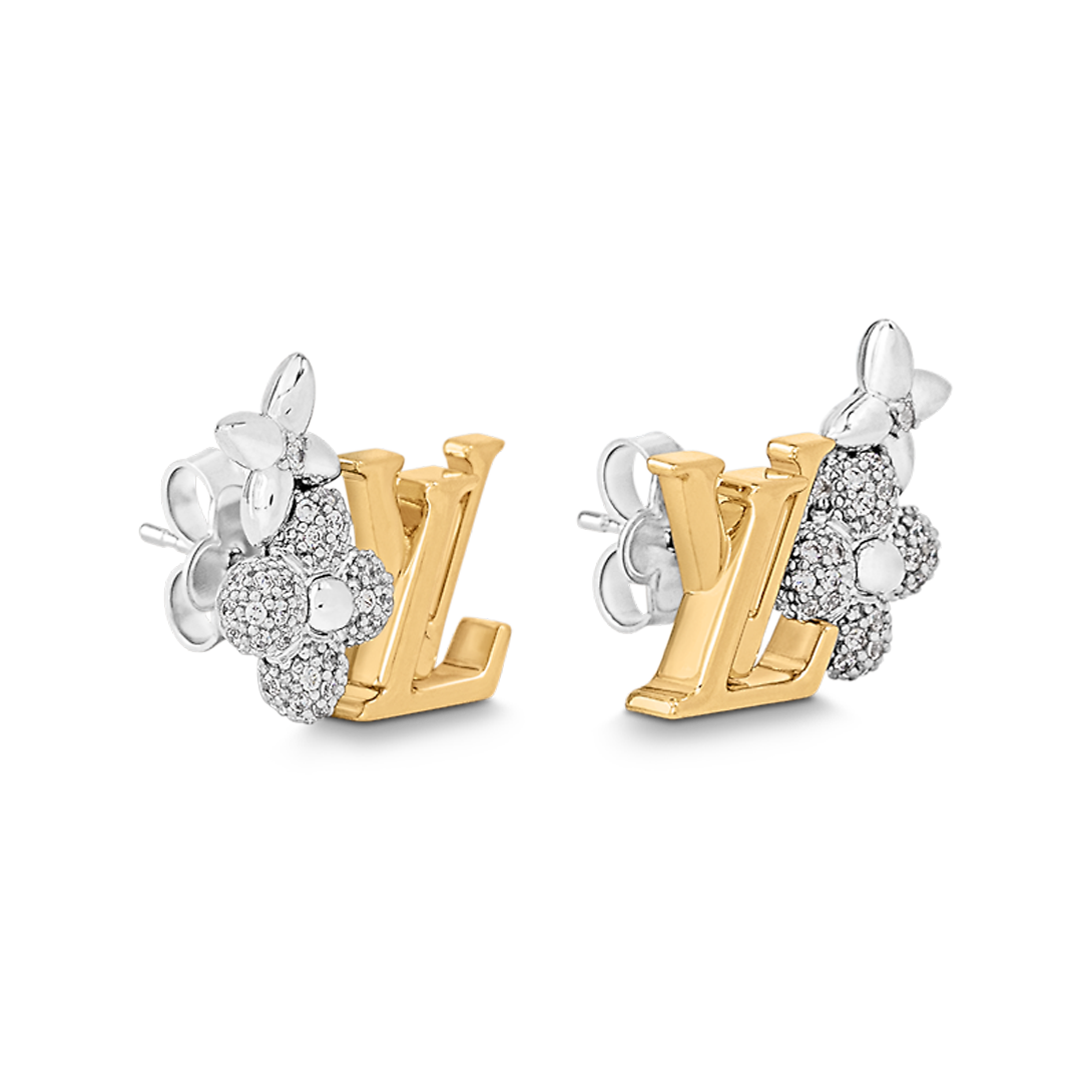 Louis Vuitton Gram 18K Gold Earrings