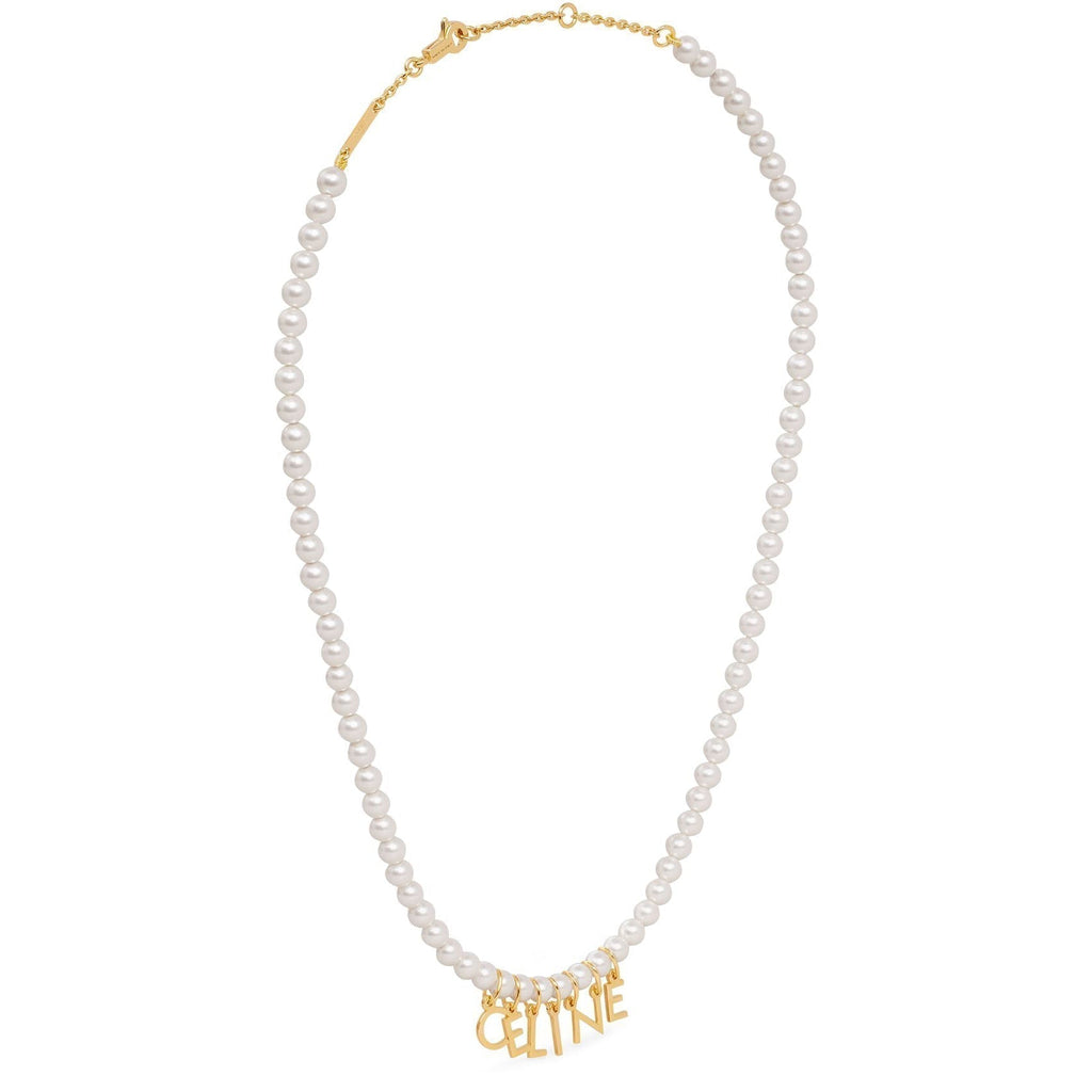 Celine Paris Pearl 18K Gold Necklace