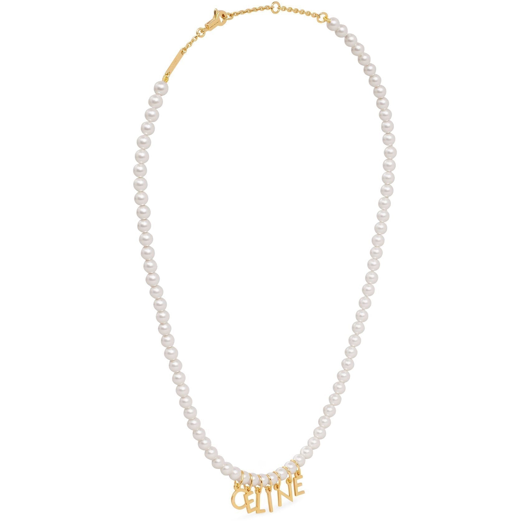 Celine Paris Pearl 18K Gold Necklace