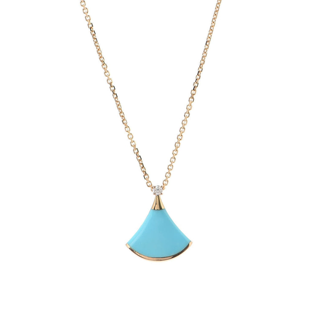 Bvlgari BVLGARI Dream Turquoise Pendant 18K Gold Necklace