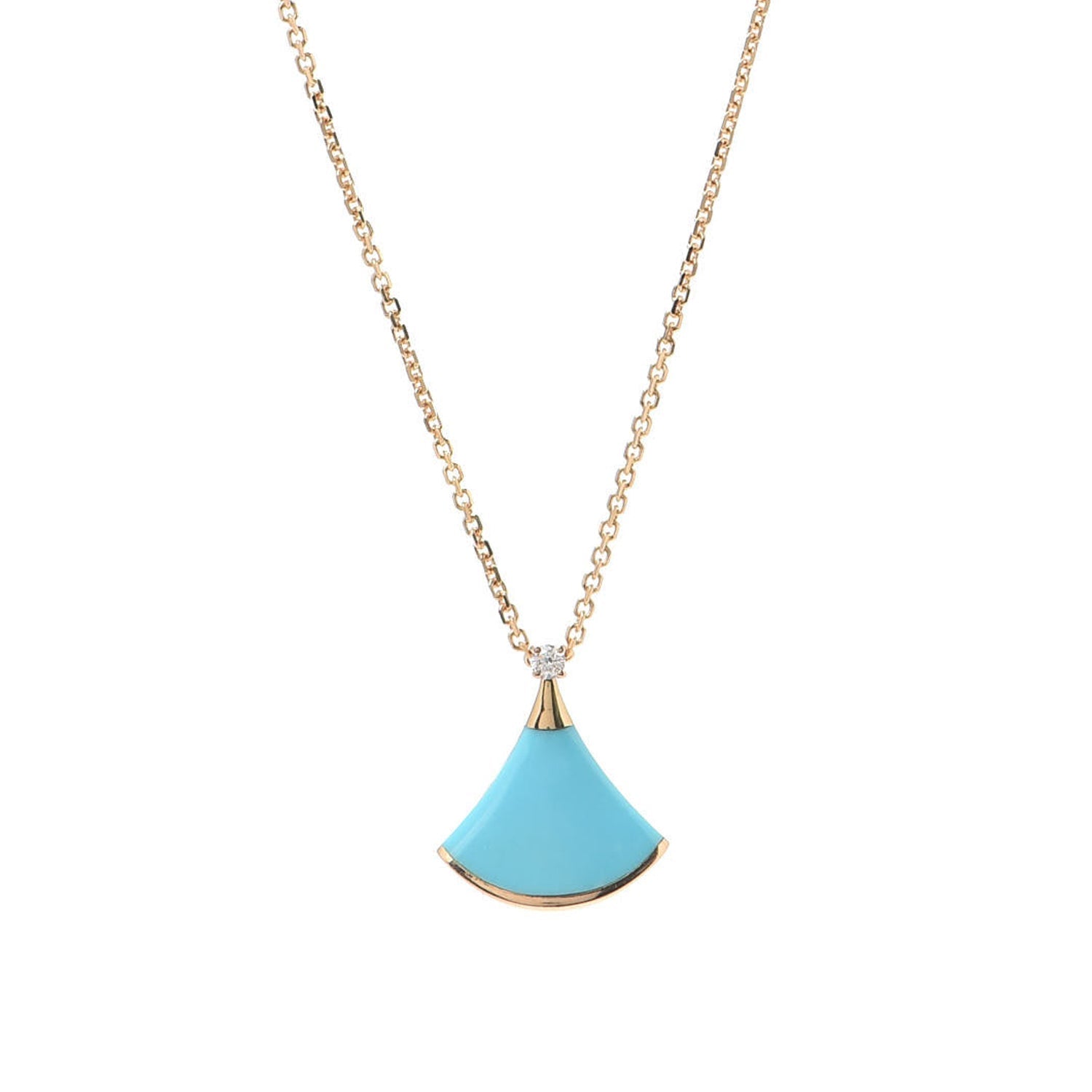 Bvlgari BVLGARI Dream Turquoise Pendant 18K Gold Necklace