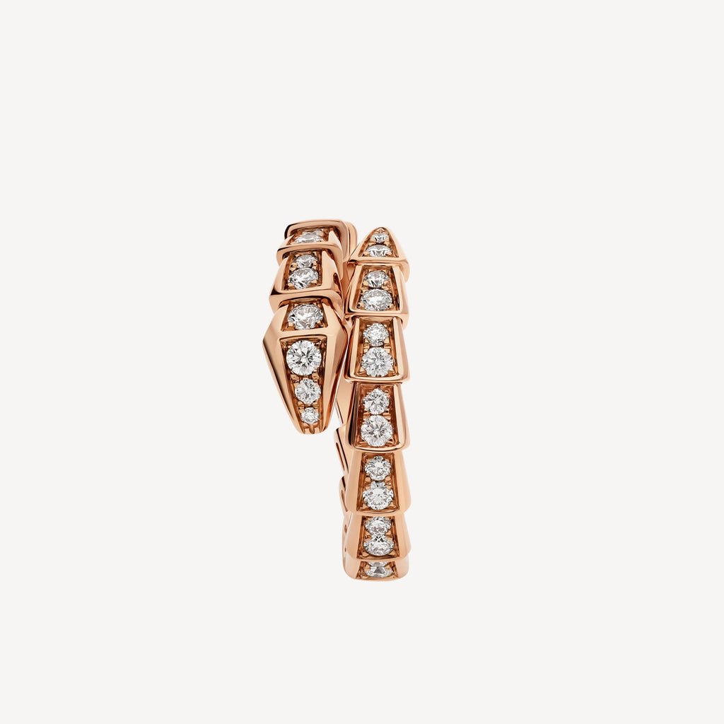Bvlgari Serpenti Viper Pave Diamond 18K Gold Ring