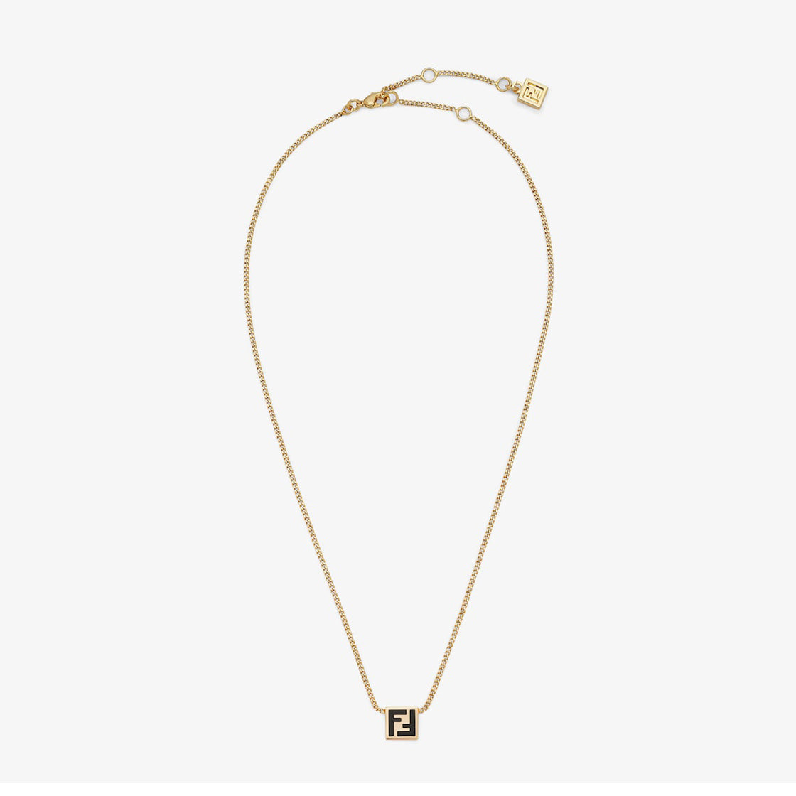 Fendi Forever Black 18K Gold Necklace