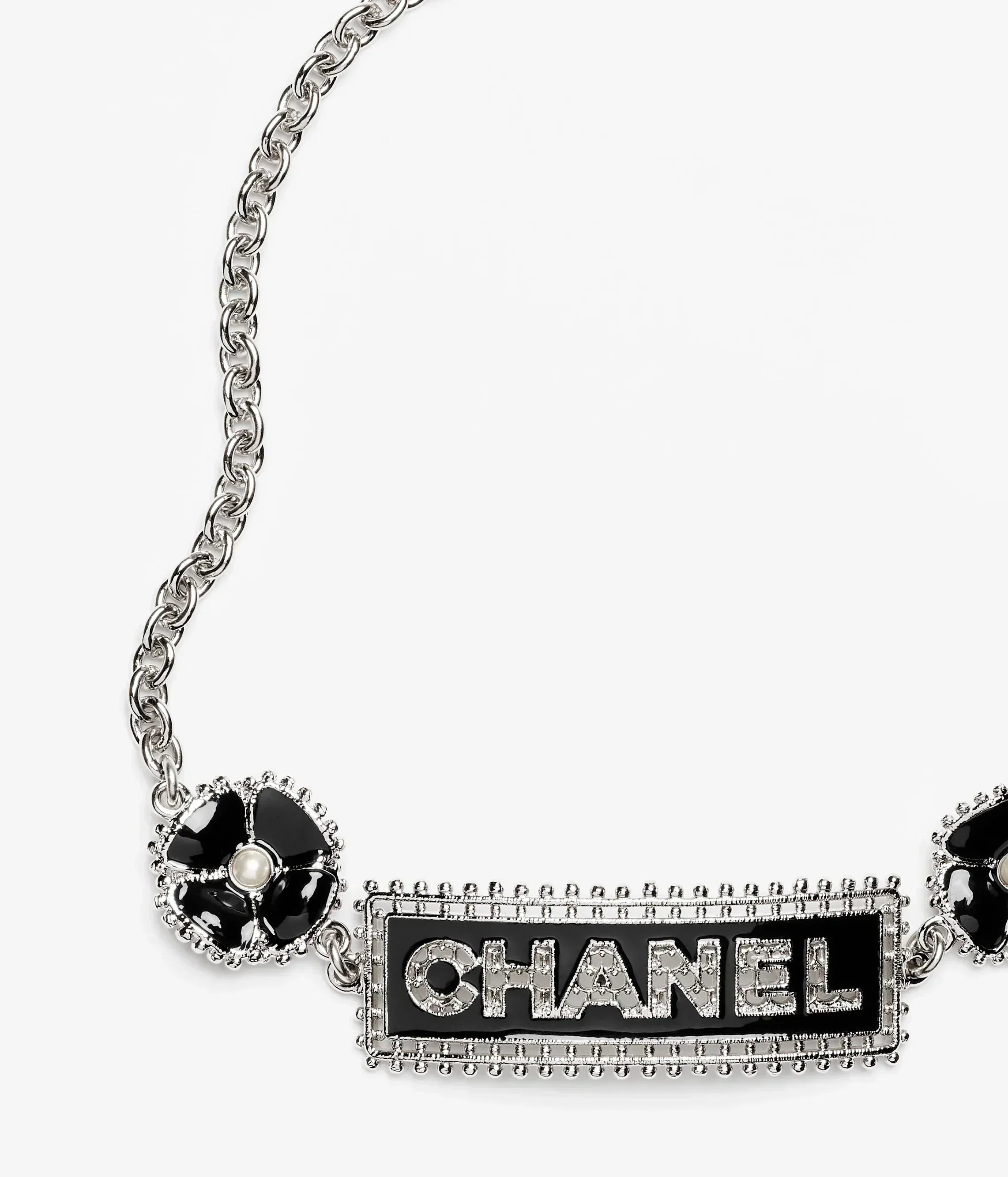 Chanel Resin Diamonds 18K Gold Necklace