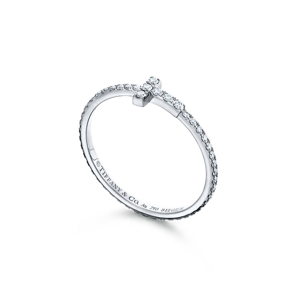 Tiffany Diamond Wire 18K Gold Ring
