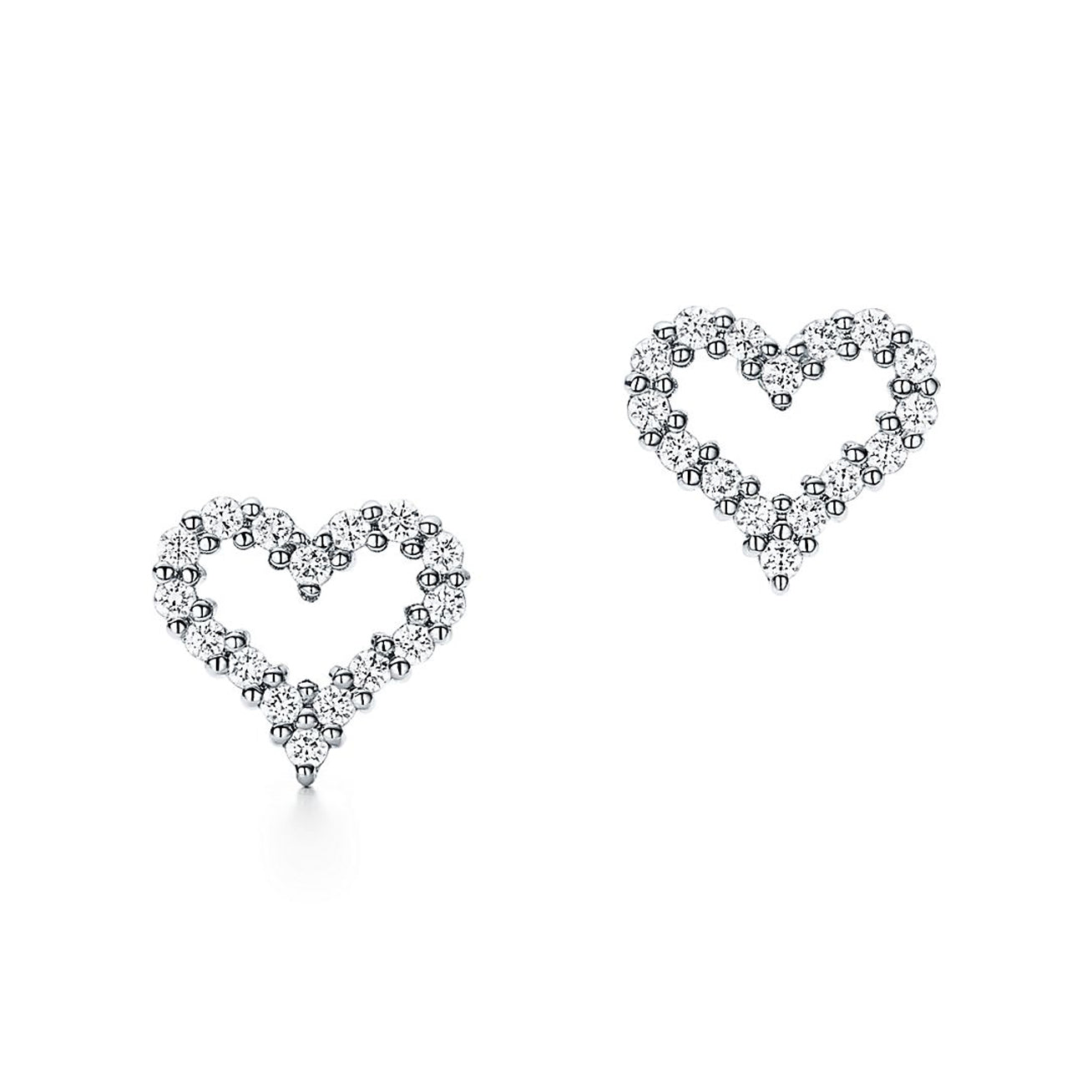 Tiffany Heart Diamonds 18K Gold Earrings