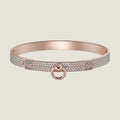 Hermes Collier De Chien Diamond 18K Gold Bracelet