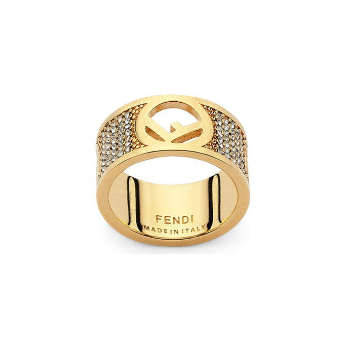 Fendi Is Wide 18K Gold Ring