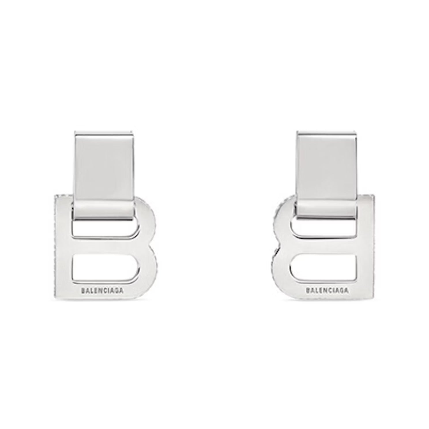 Balenciaga Hourglass Diamond 18K Gold Earrings