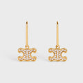 Celine Rhinestone 18K Gold Earrings