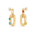 Louis Vuitton x YK LV Edge Painted Dots 18K Gold Earrings