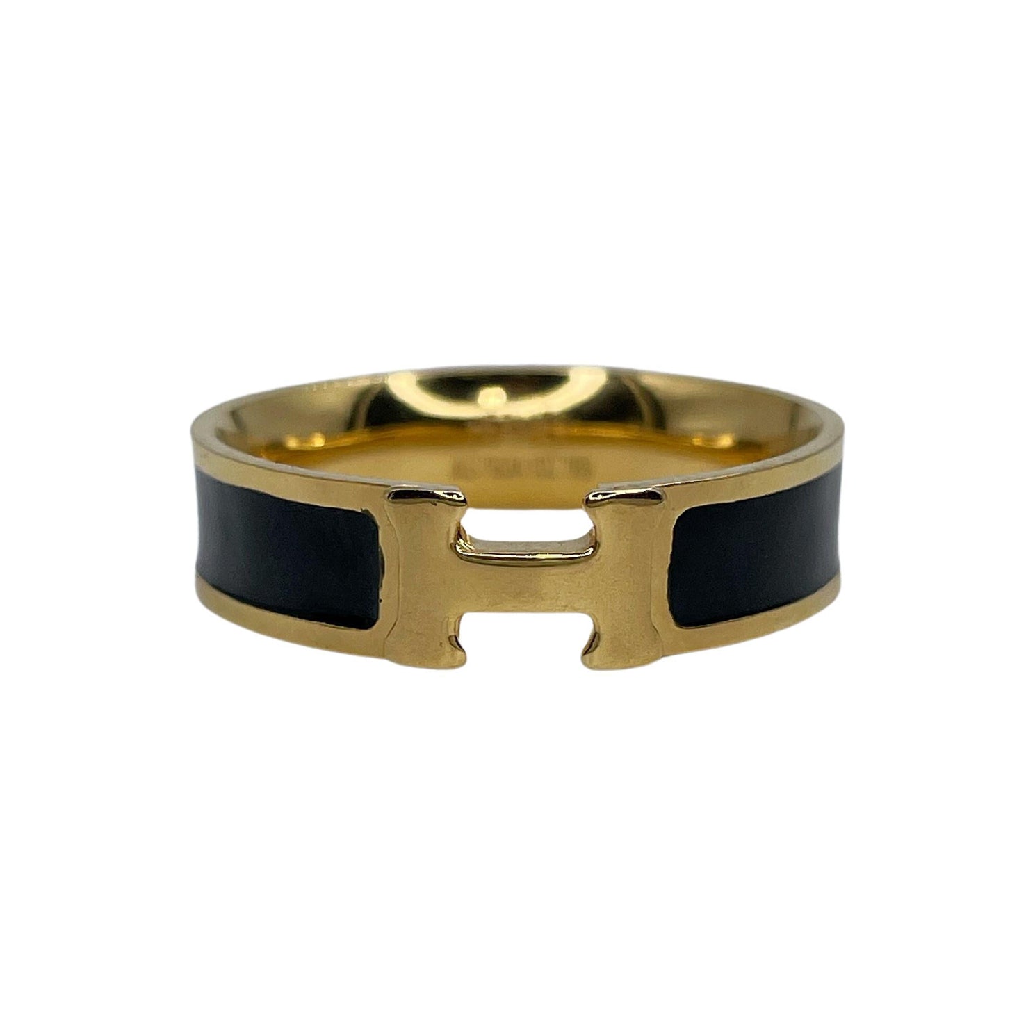Hermes Vintage Clic 18K Gold Ring