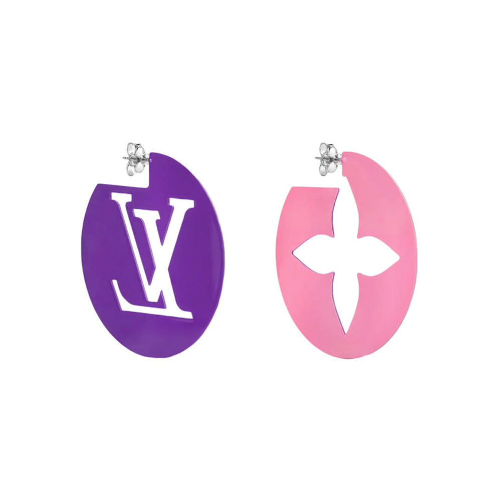 Louis Vuitton Perfect Match Pink/Purple 18K Gold Earrings