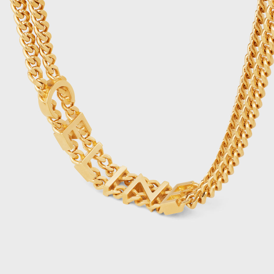 Celine Gourmette 18K Gold Necklace