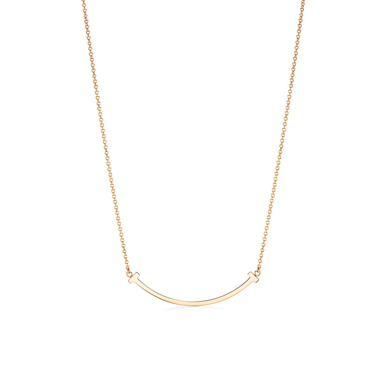 Tiffany Smile Pendant 18K Gold Necklace