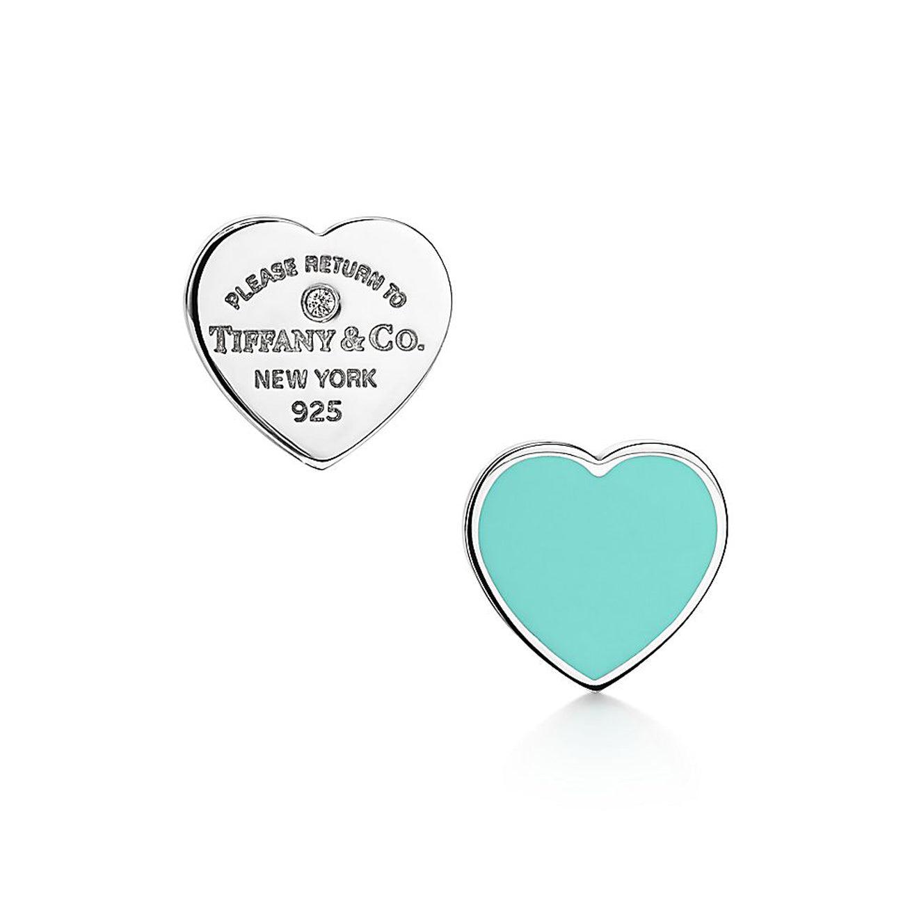 Tiffany Return to Blue Heart 18K Gold Earrings