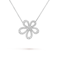 Flowerlace Pendant 18K Gold Necklace