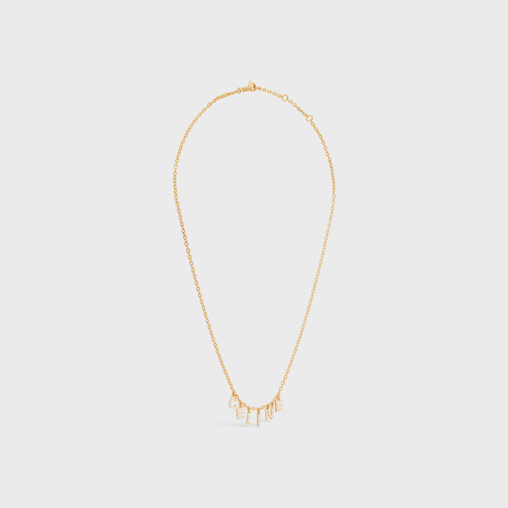 Celine Paris Strass Crystals 18K Gold Necklace