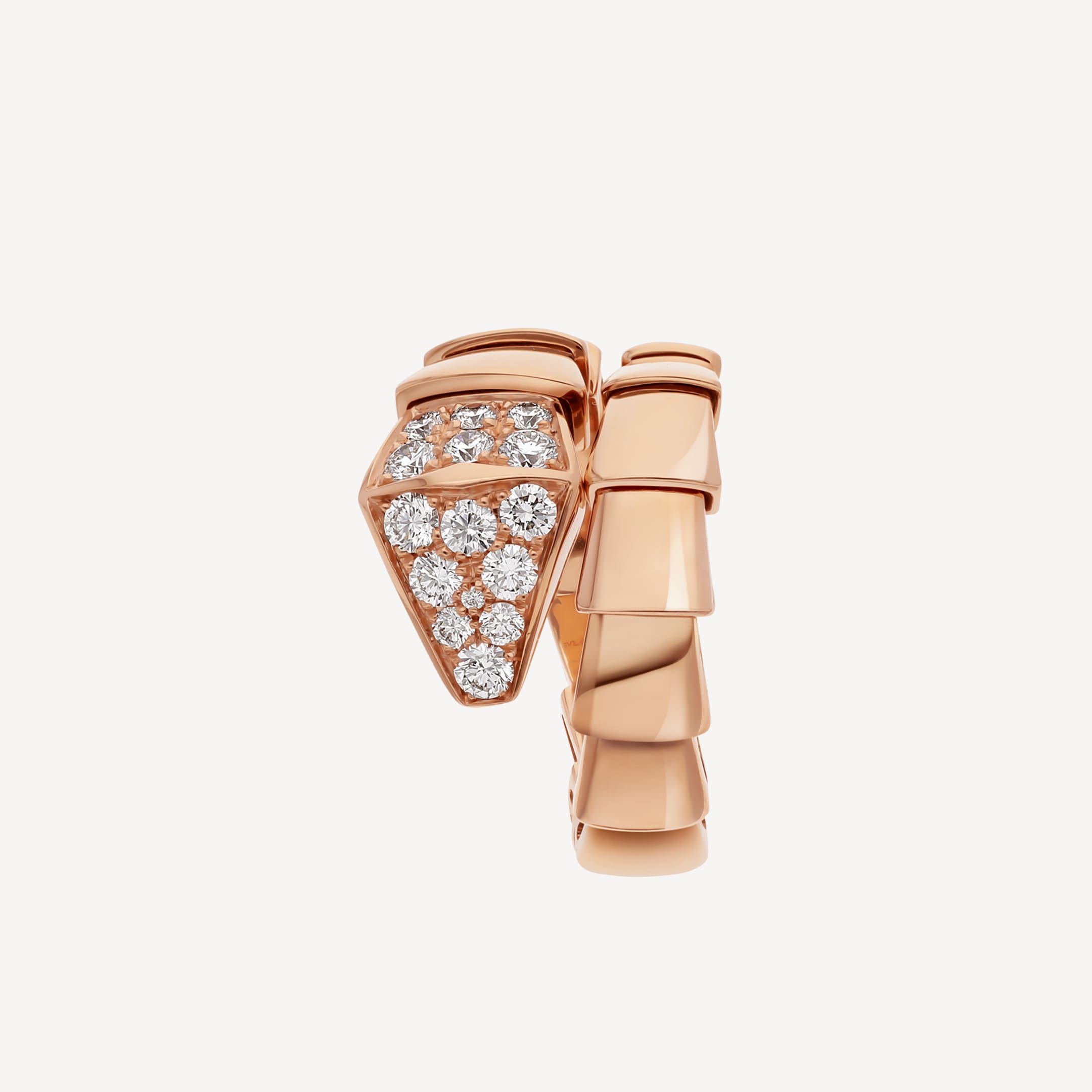 Bvlgari Serpenti Viper Head Diamond 18K Gold Ring