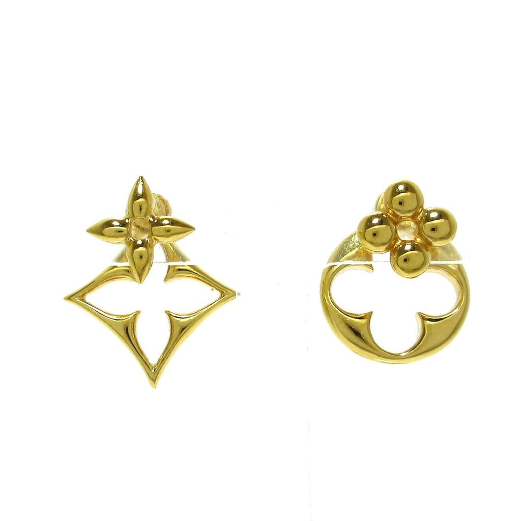 Louis Vuitton Flower Gram 18K Gold Earrings