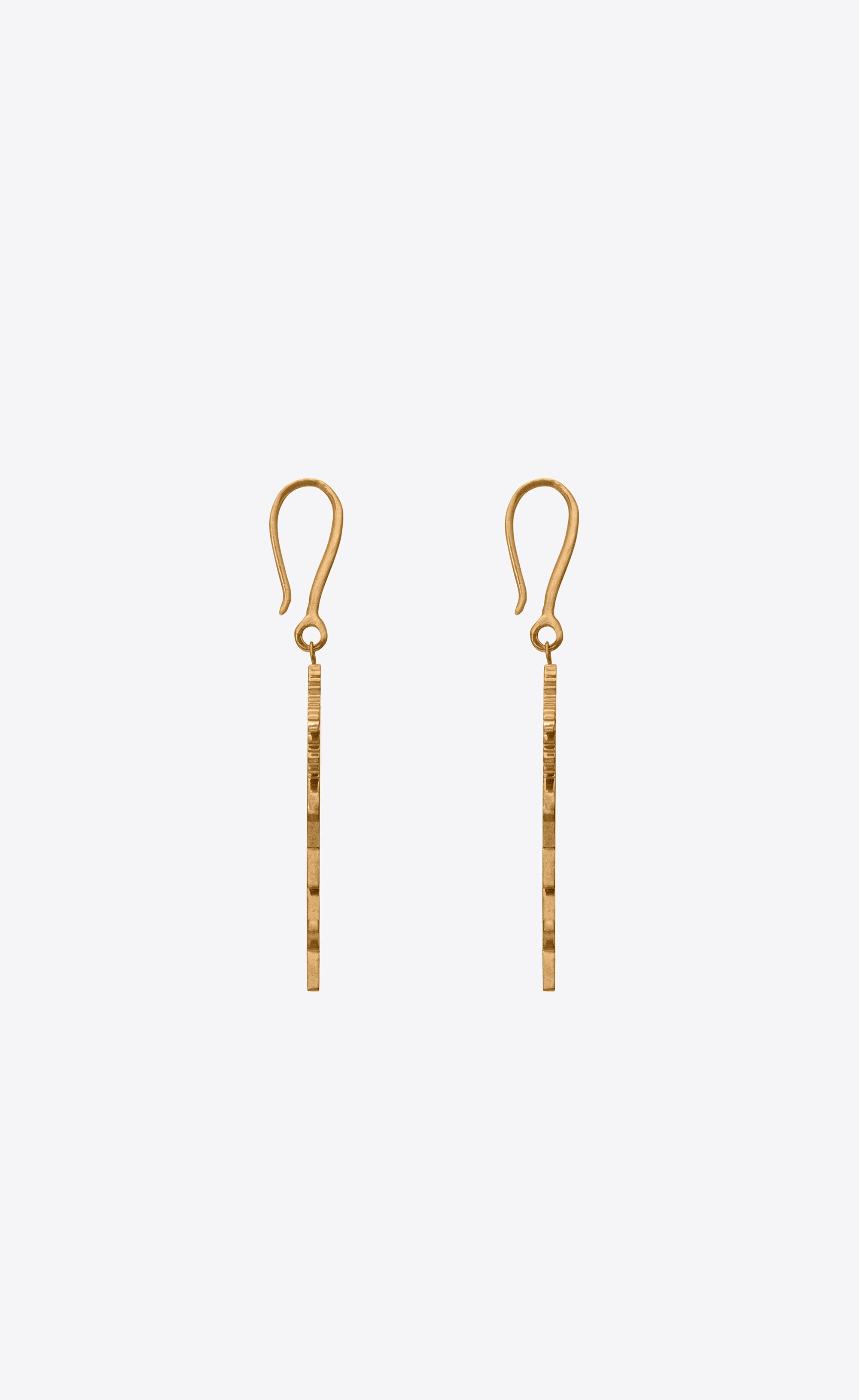 YSL Monogram Palmier Statement 18K Gold Earrings