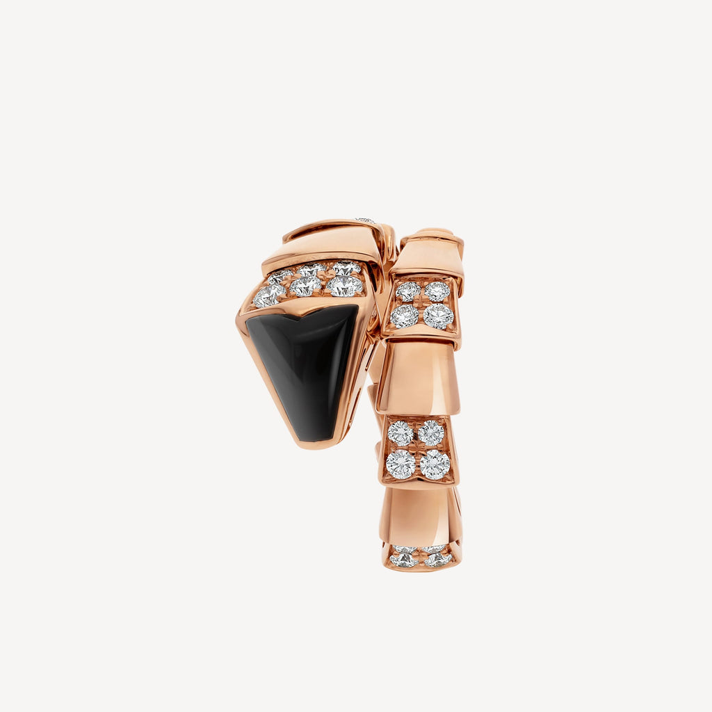 Bvlgari Serpenti Viper Black 18K Gold Ring