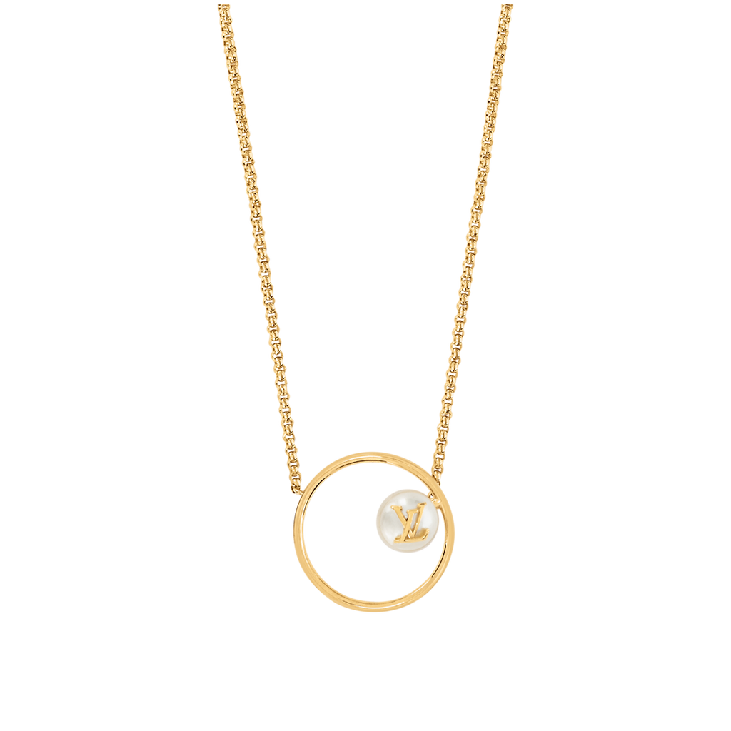 Louis Vuitton Eclipse Pearls 18K Gold Necklace