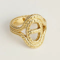 Hermes Chaine D'Ancre Danae Medium 18K Gold Ring