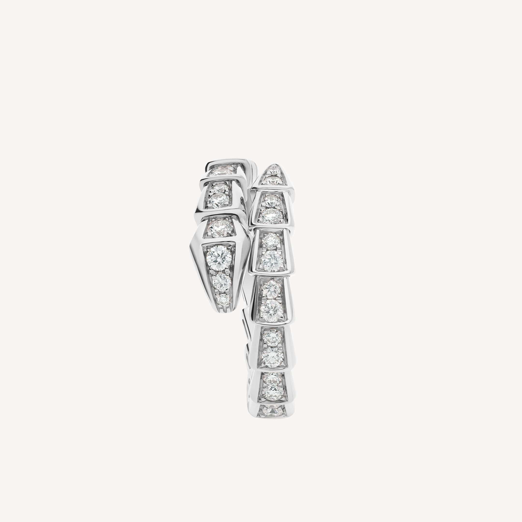 Bvlgari Serpenti Viper Pave Diamond 18K Gold Ring