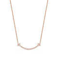 Tiffany Medium Diamond Pendant 18K Gold Necklace